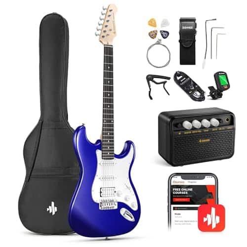 Kit de Guitarra Eléctrica Donner de 39 Pulgadas - Azul