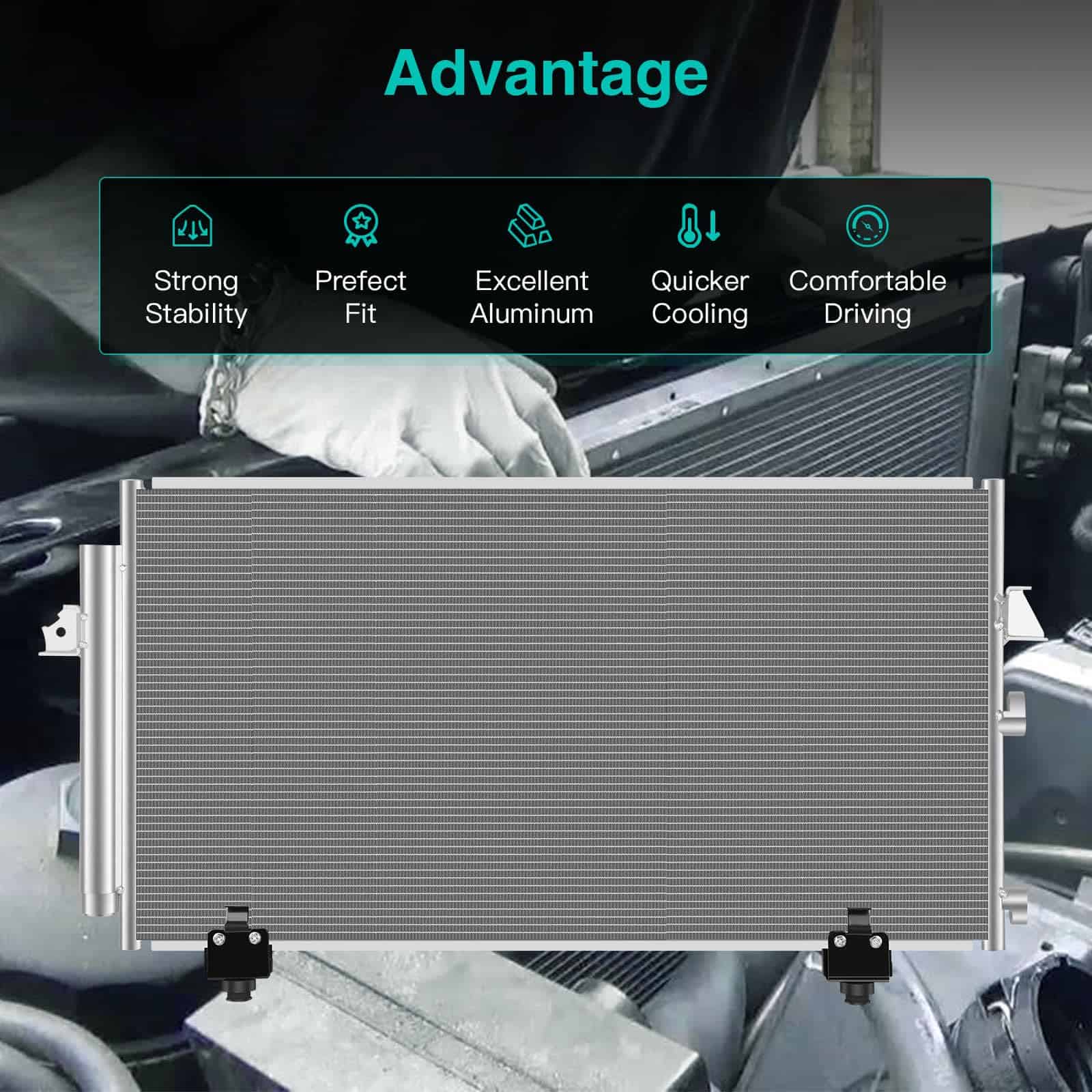 SCITOO A/C Condensador Compatible con 2001-2005 para Toyota - Imagen 5