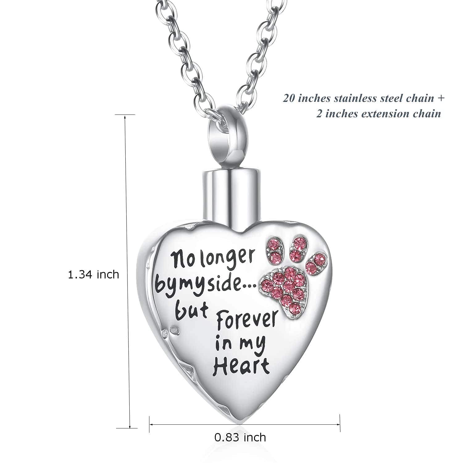 Collar de Cremación de Mascotas en Forma de Corazón de - Imagen 5