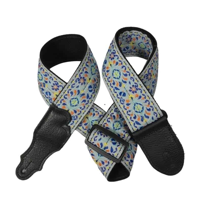 Correa de guitarra retro folk de 2" Franklin Strap (Azul