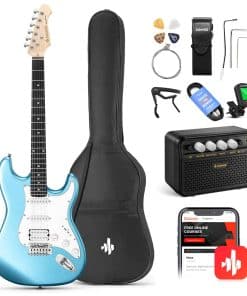 Paquete de guitarra eléctrica Donner DST-100T de 39