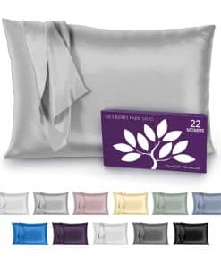 Funda de Almohada de Seda 100% Mulberry Park -Silver