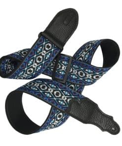 Correa de guitarra folk retro de 2" Franklin (Azul/Morado)