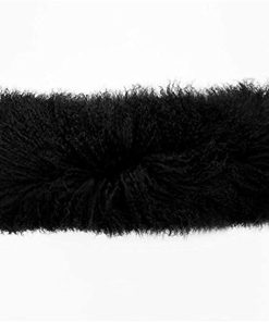 Funda de cojín de piel de cordero mongol real decorativa