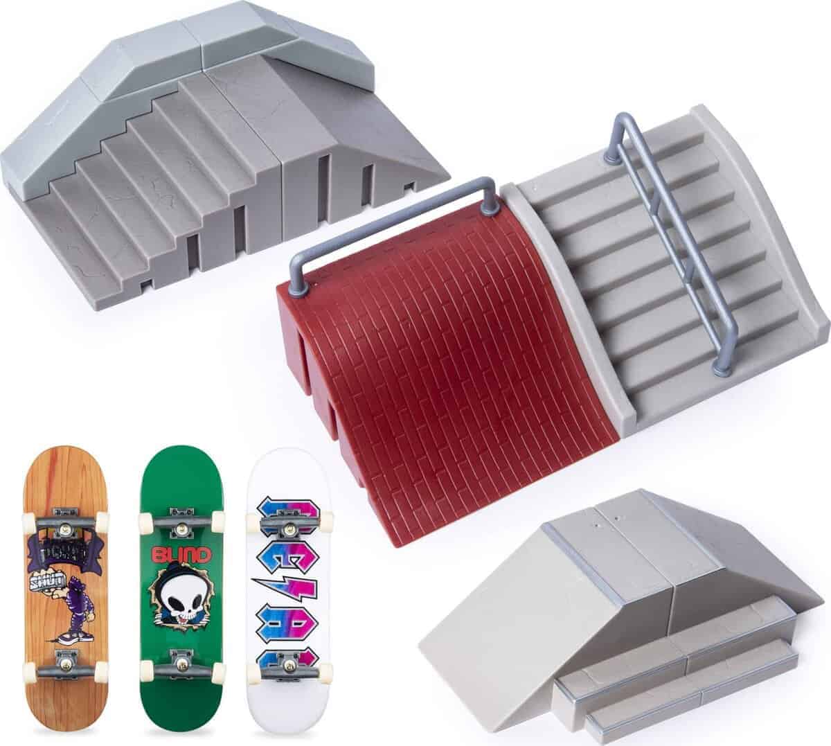 TECH DECK, Paquete de Puntos de Calle Definitivo con 3