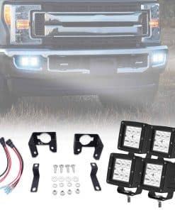 4x 24W Luces LED de Niebla & Soportes de Doble Lámpara de