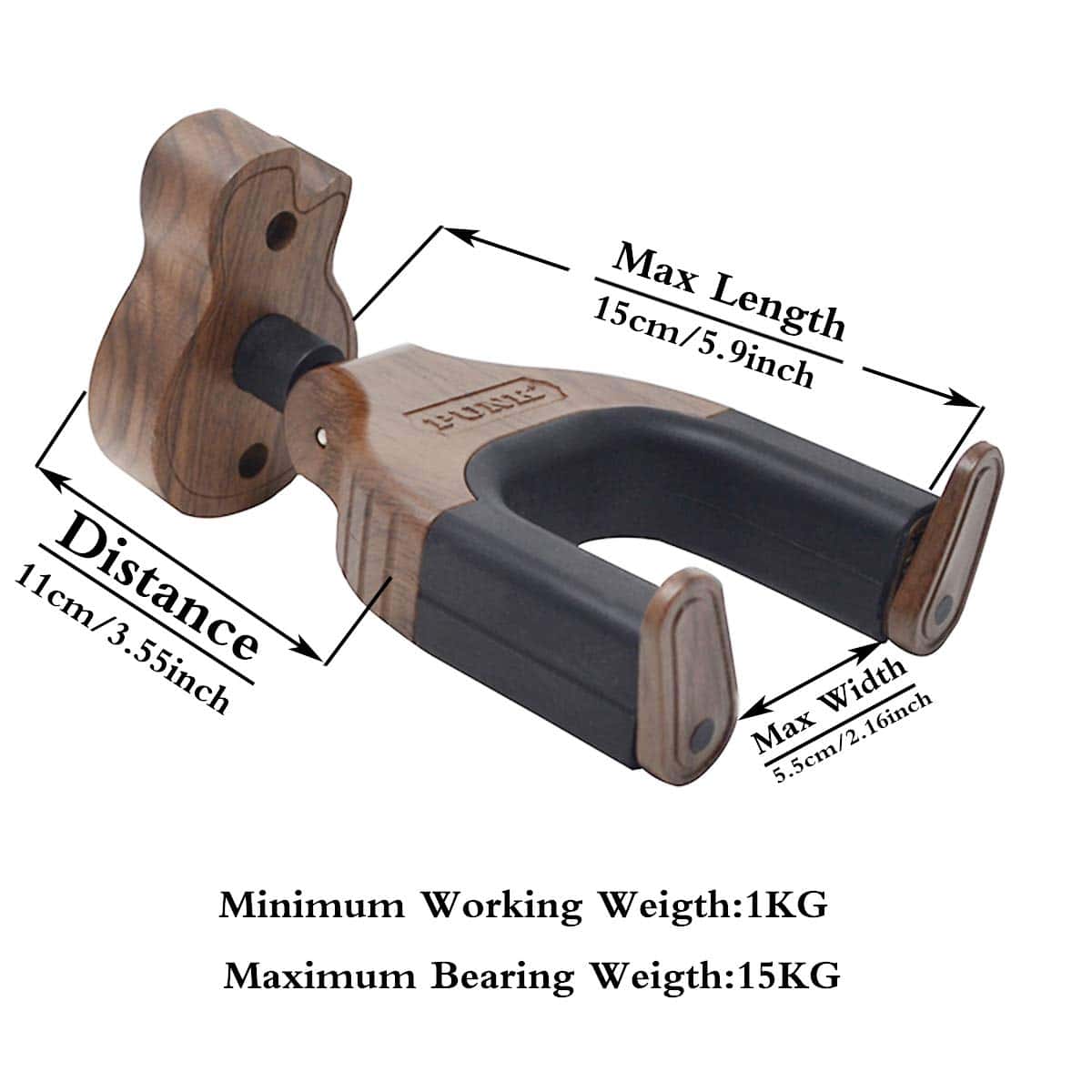 Soporte de Pared para Guitarra con Cierre Automático y Base - Imagen 4