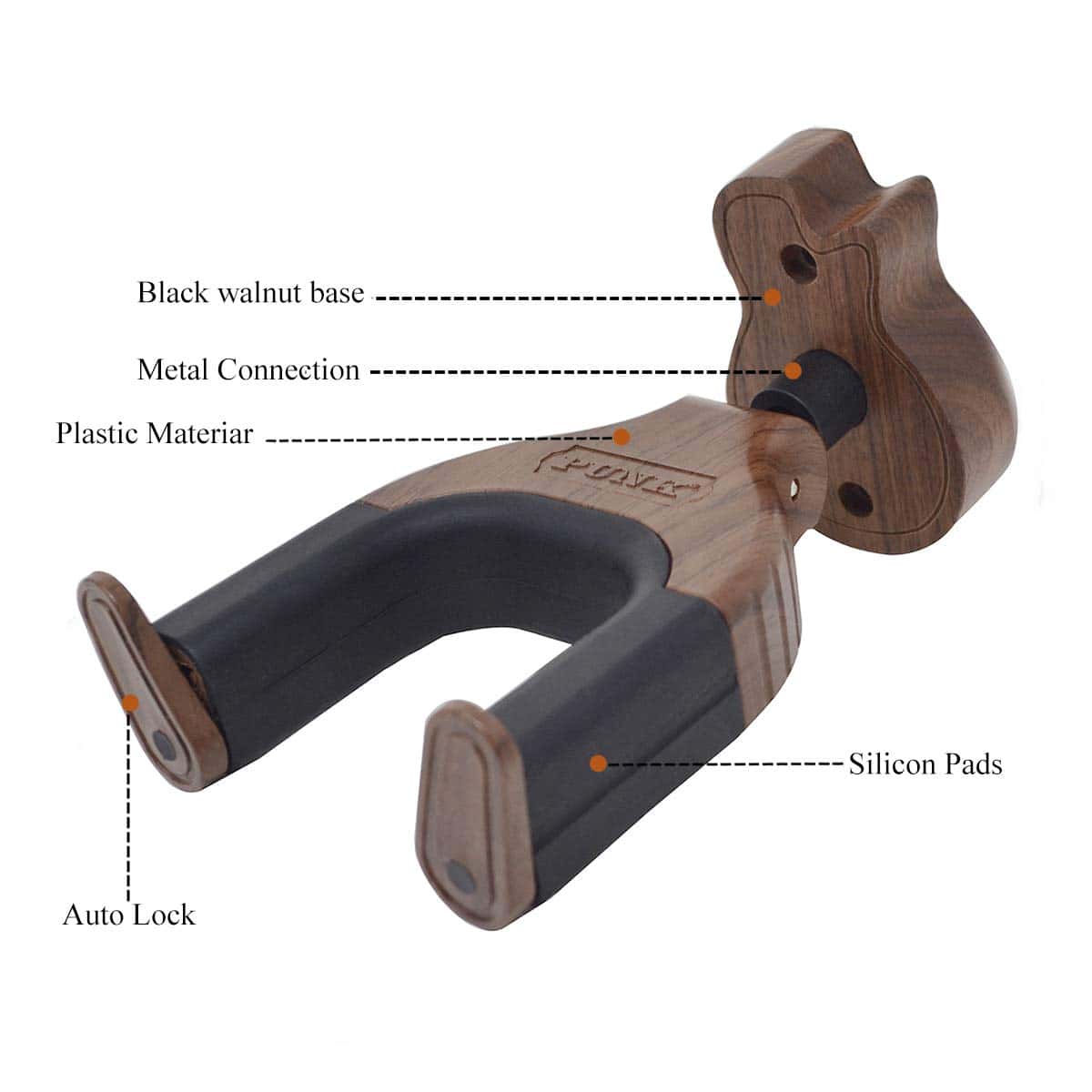 Soporte de Pared para Guitarra con Cierre Automático y Base - Imagen 7