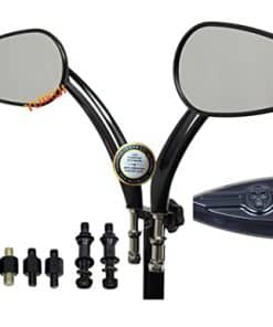 Espejos cromados y negros universales con calaveras para