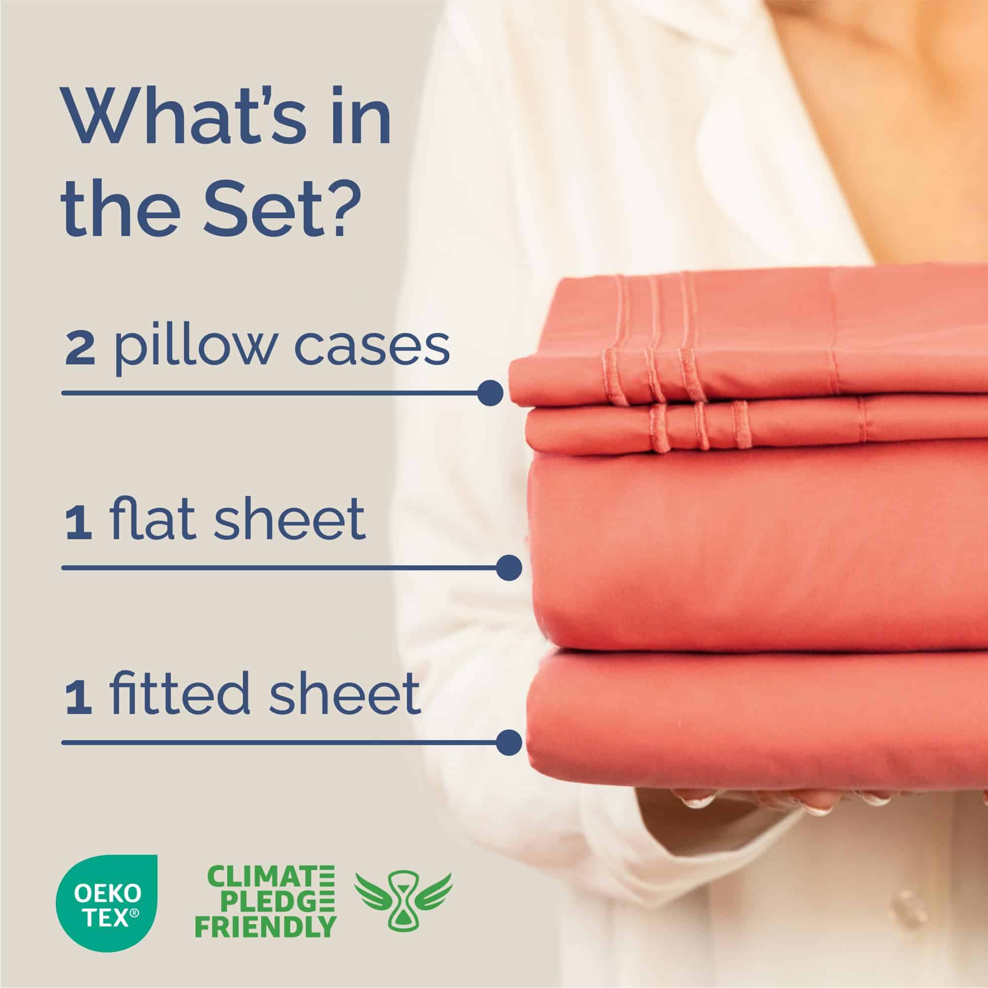 Juego de Sábanas de Tamaño Queen de 4 Piezas - Suave, - Imagen 3