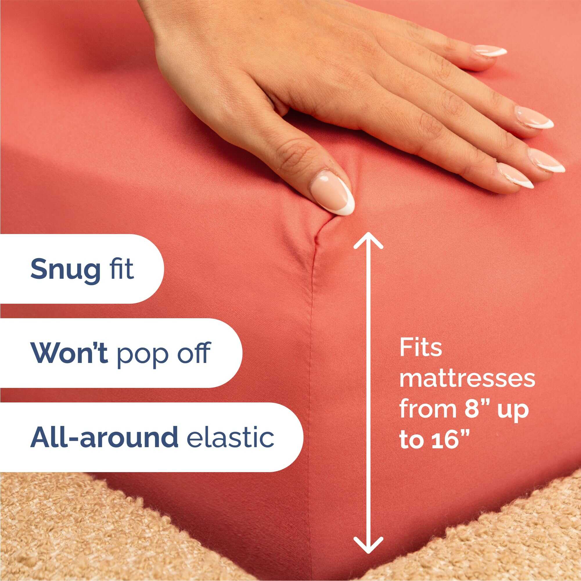 Juego de Sábanas de Tamaño Queen de 4 Piezas - Suave, - Imagen 4