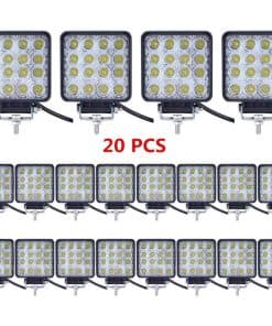Turboo Barra de Luz LED 48W 4" Luz de Trabajo Cuadrada de
