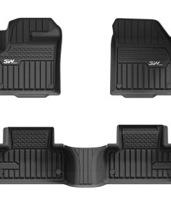 Tapetes para Piso Negro Duraderos de TPE de 3W, Ajuste
