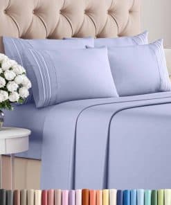 Juego de Sábanas Completo de 6 Piezas - Cómodo, -Lavanda