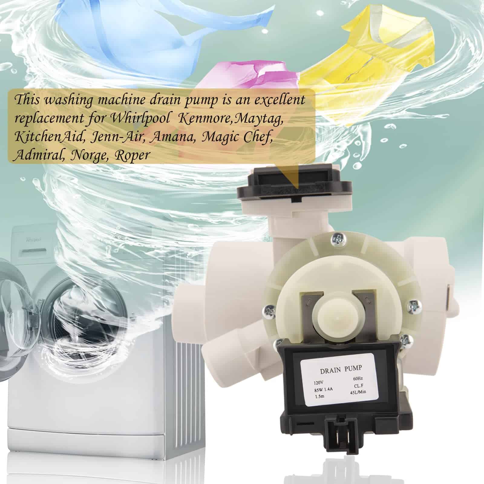 Bomba de desagüe WPW10730972 reemplaza 8540024 W10130913 - Imagen 7