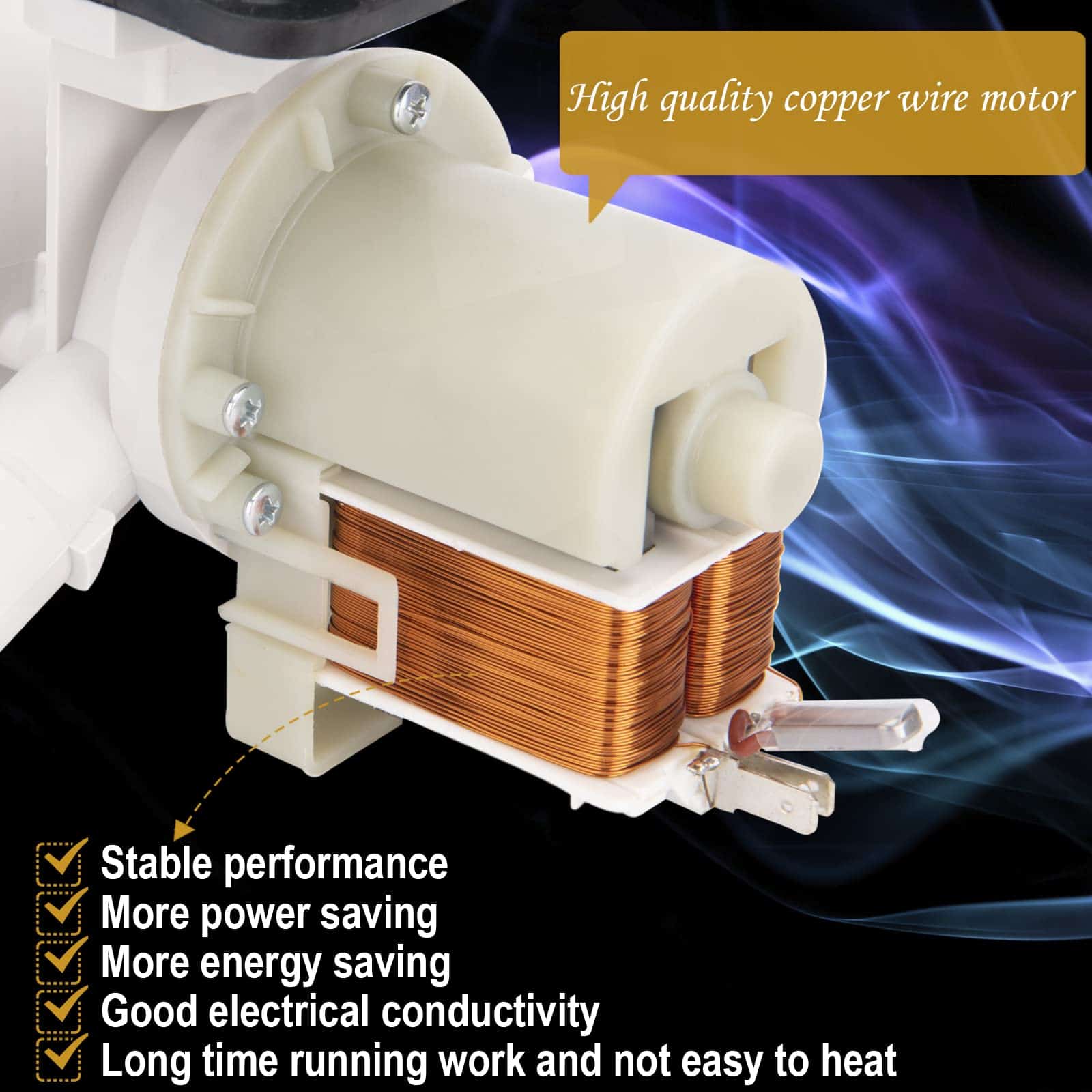 Bomba de desagüe WPW10730972 reemplaza 8540024 W10130913 - Imagen 5