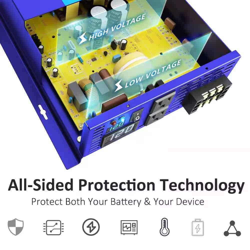 Inversor de corriente de onda sinusoidal pura de 2000 - Imagen 7