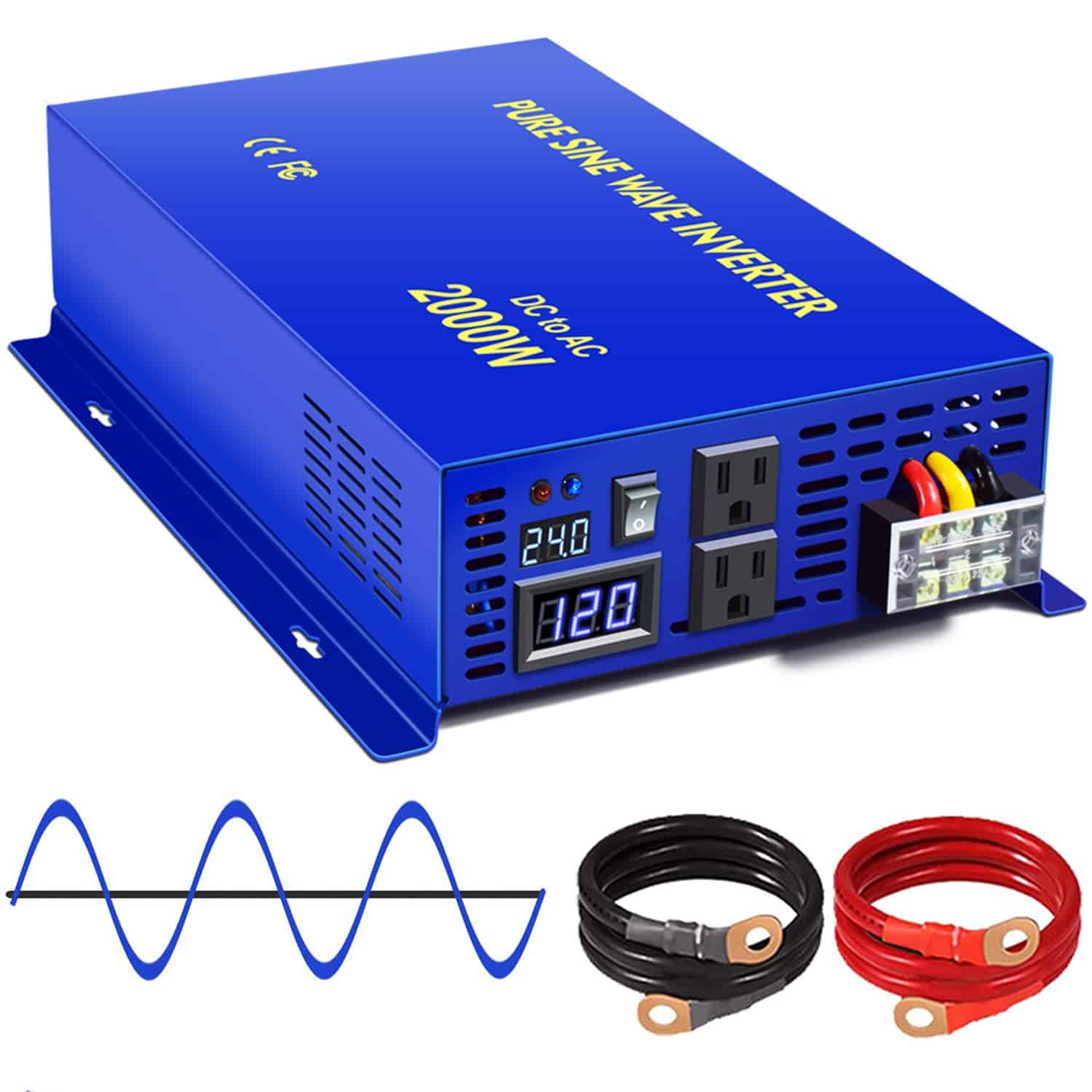 Inversor de corriente de onda sinusoidal pura de 2000
