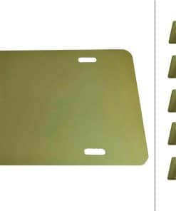 10x Oro - Placa de matrícula de aluminio anodizado de