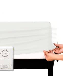 Sábana Ajustable de Algodón 100% de 400 -Blanco Sólido