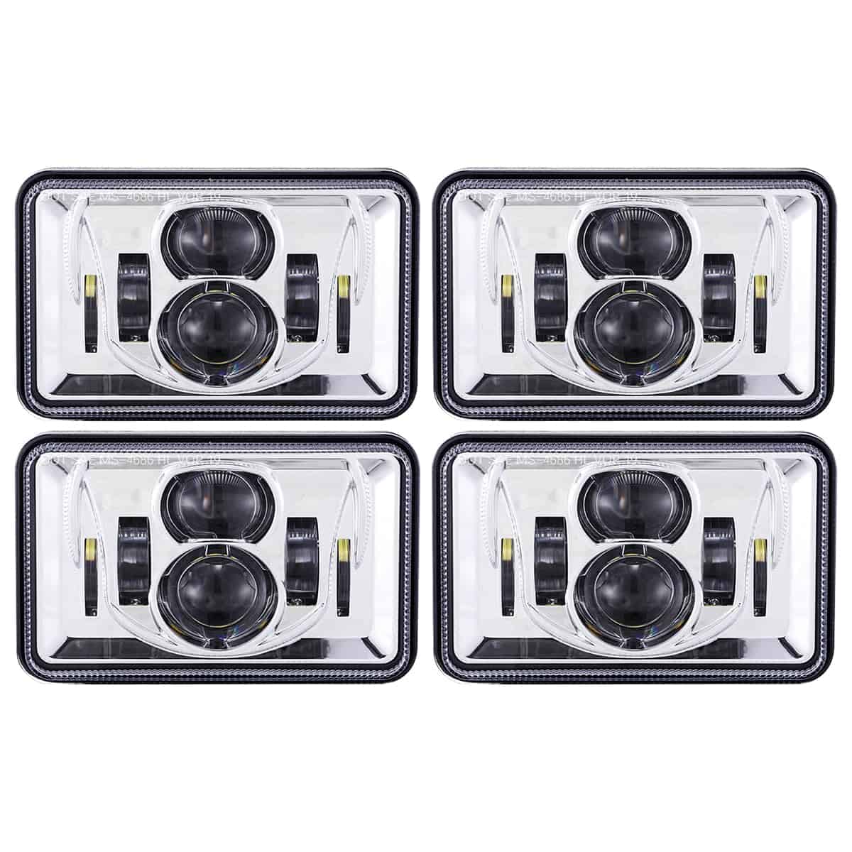 Conjunto de Luces LED Rectangulares de 4x6 Pulgadas