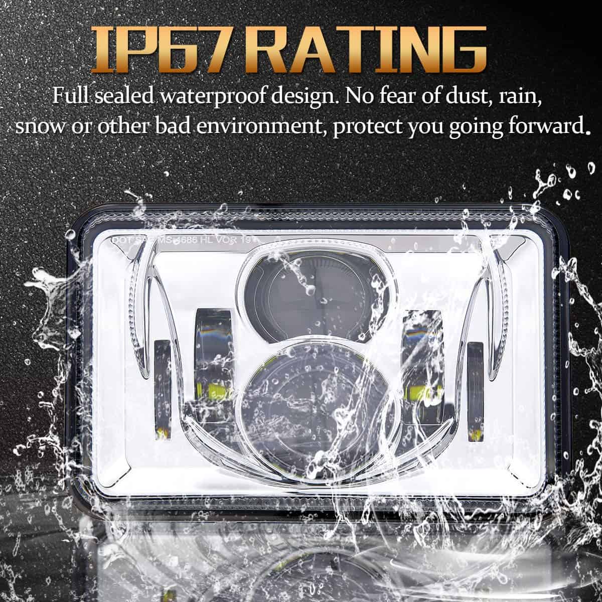 Conjunto de Luces LED Rectangulares de 4x6 Pulgadas - Imagen 7