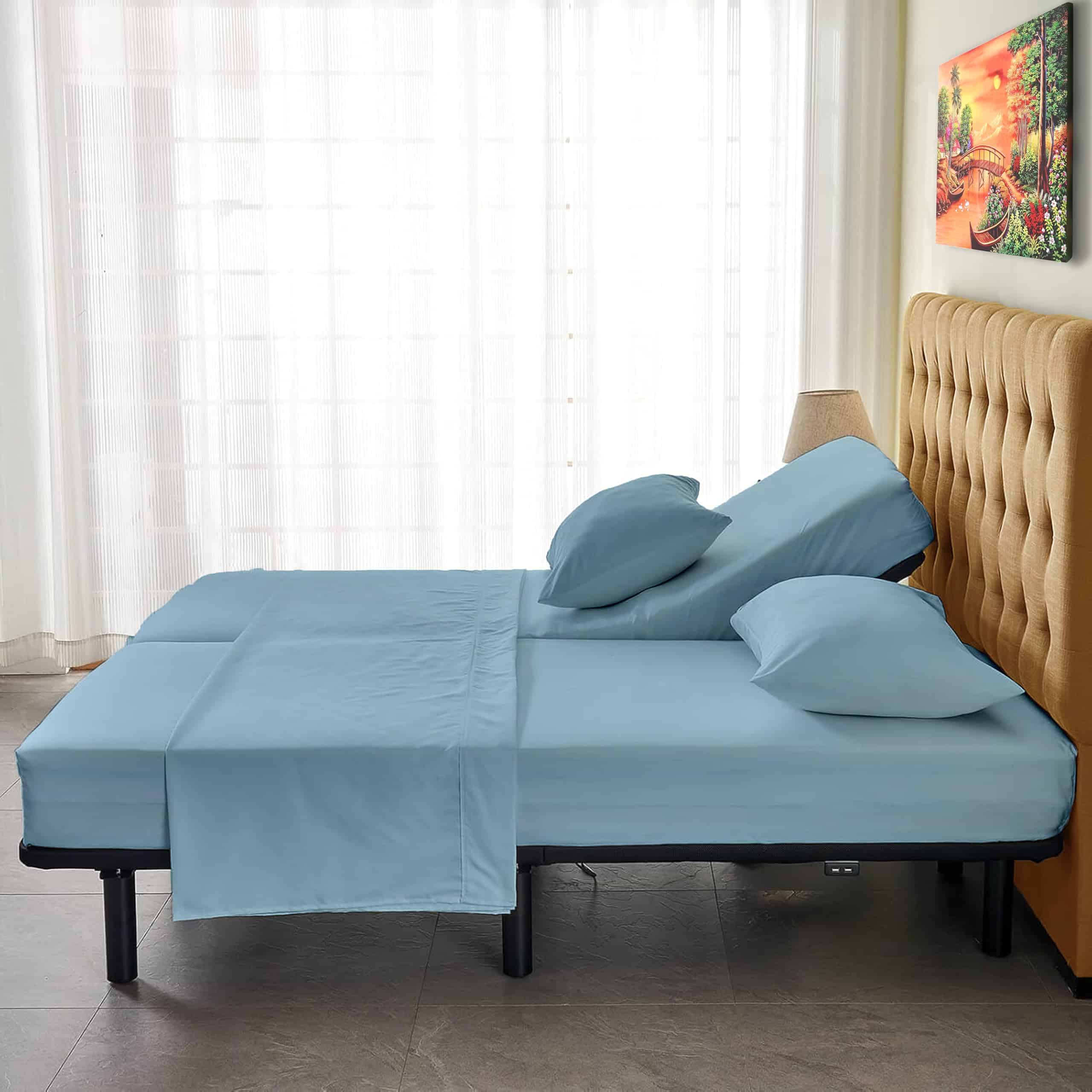 ARlinen Juego de Sábanas Split King de 5 Piezas - Juego de