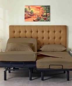 ARlinen 5 PC Split King Sheets - Juego de sábanas de 100%