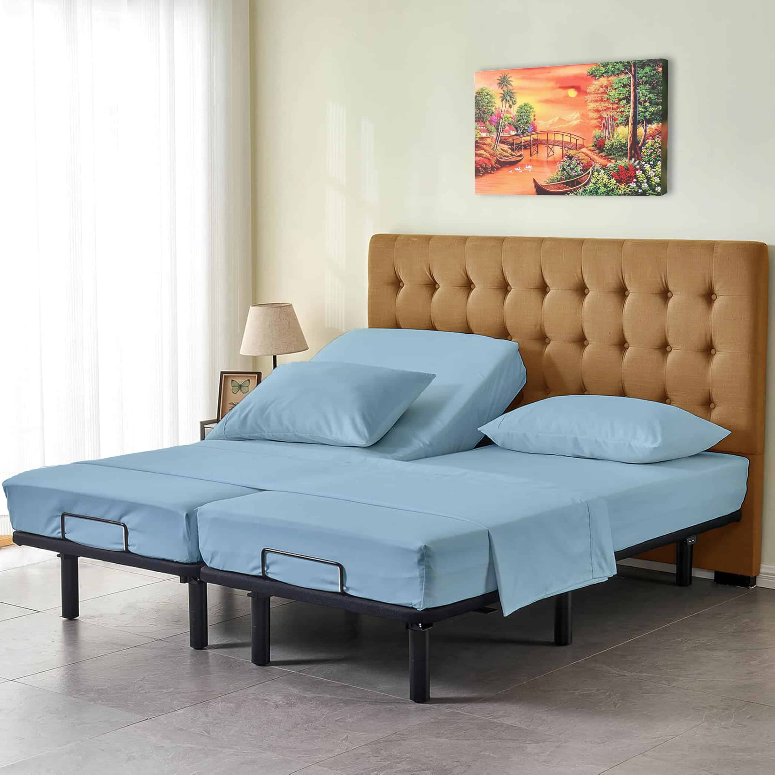 Juego de sábanas divididas ARlinen de 5 -Azul claro - Imagen 6