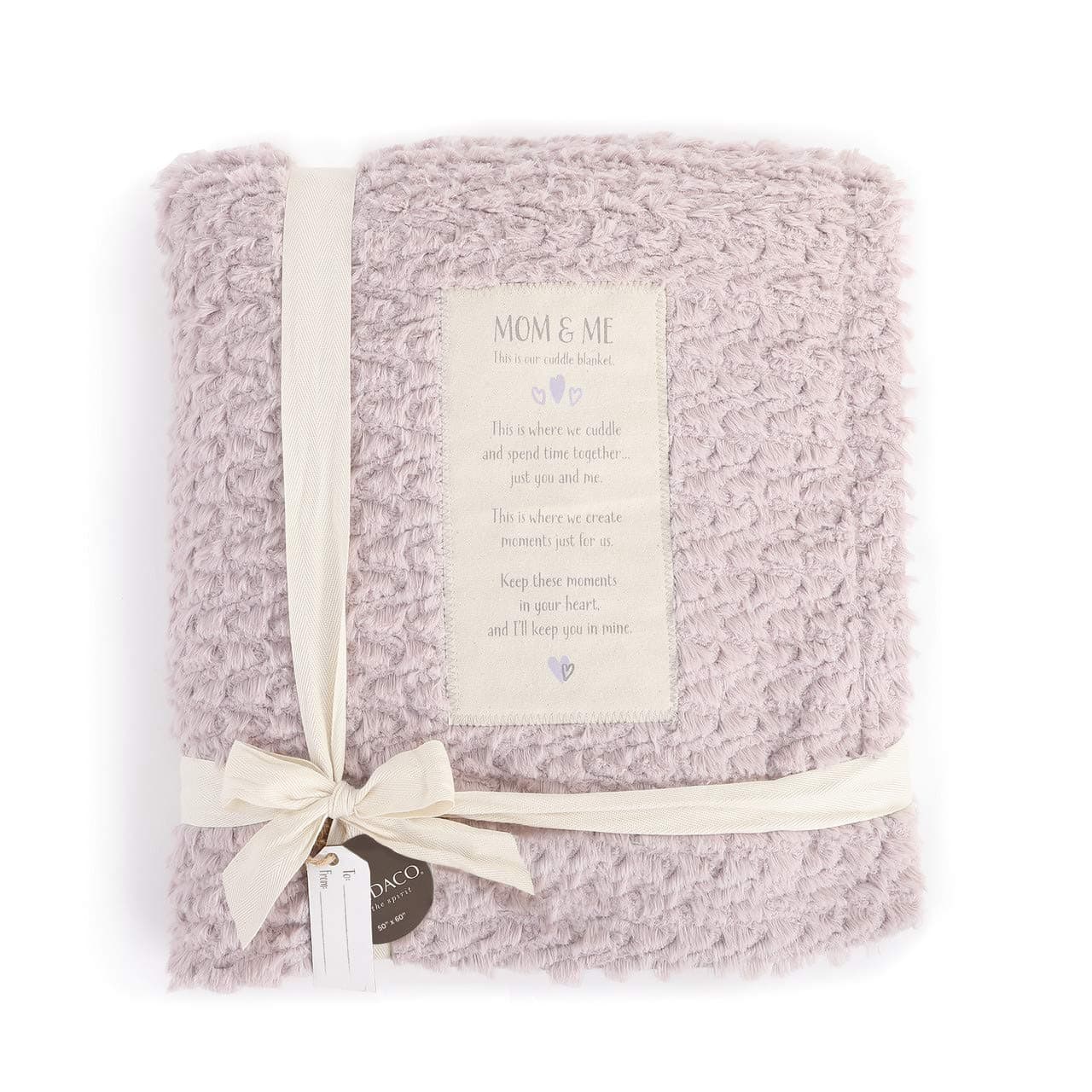 Manta de abrazo Mom and Me suave en lavanda 60 x 50 de tela - Imagen 5