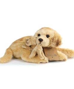 DEMDACO Yellow Lab and Pup Soft Golden 12 inch Plush Fabric