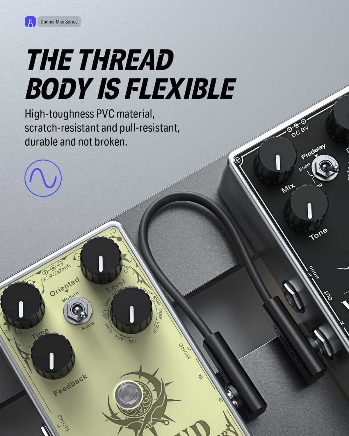 Cables de Conexión Plana Donner para Pedal de Efectos de - Imagen 6