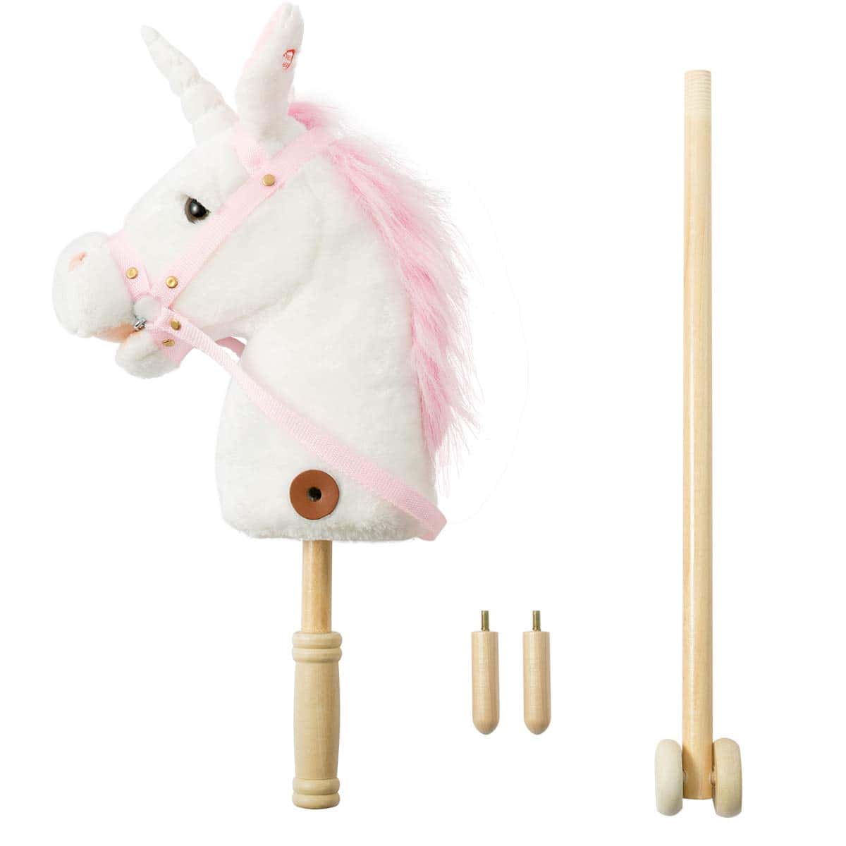 Caballo de Peluche Unicornio con Ruedas de Madera HollyHOME - Imagen 6