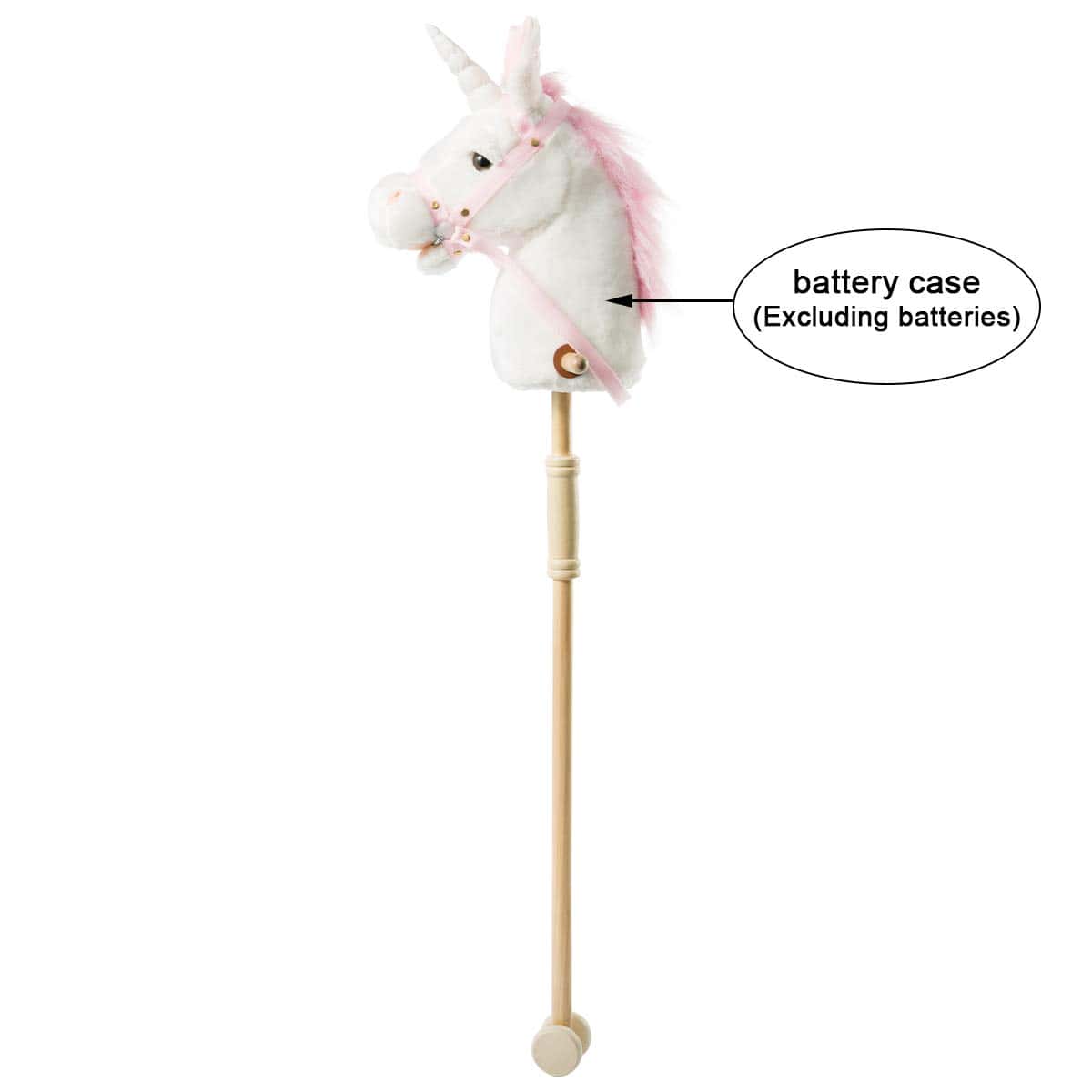 Caballo de Peluche Unicornio con Ruedas de Madera HollyHOME - Imagen 4