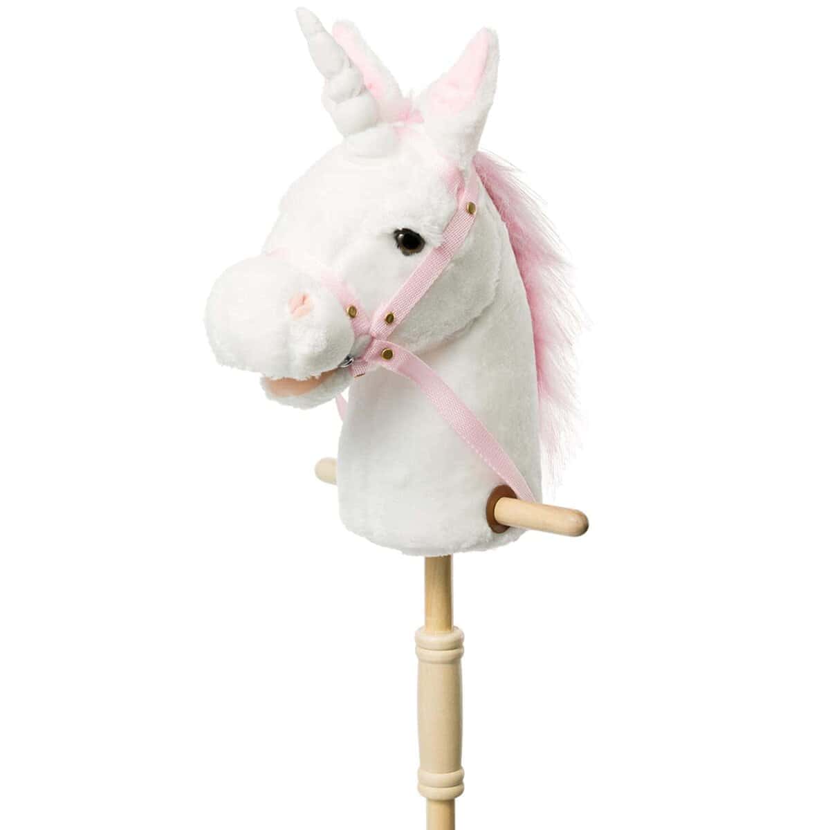 Caballo de Peluche Unicornio con Ruedas de Madera HollyHOME