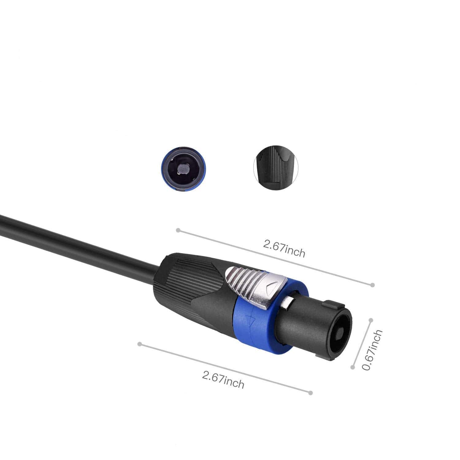 Cable de altavoz Yoico Pro de 50 pies 12AWG Speakon a - Imagen 4