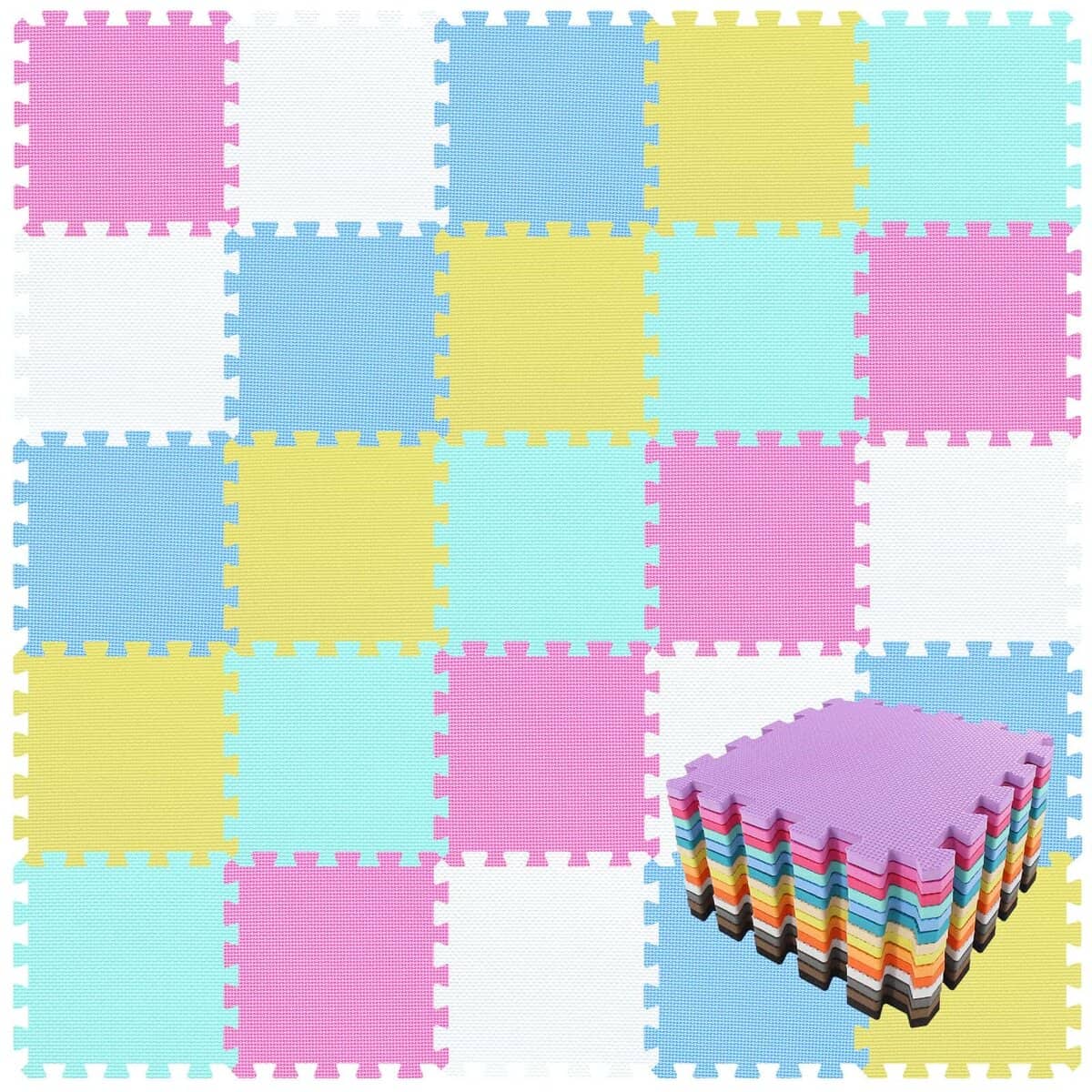 qqpp EVA Goma 18 Baldosas Alfombrillas de Espuma de