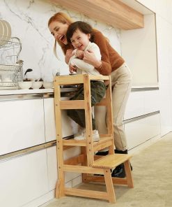 Taburete de cocina ajustable SDADI para niños, taburete de