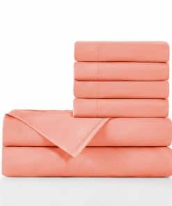 Juego de Sábanas de Lujo de la Serie 2000 -Naranja Rosa
