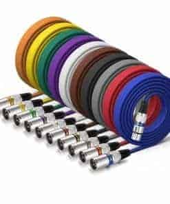 Cable XLR EBXYA 15 Pies 10 Paquetes de Colores - XLR Macho