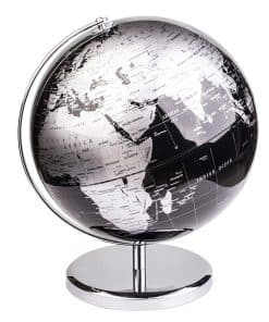Exerz Globo de Mundo de 10" Negro - Arco y Base de Acero