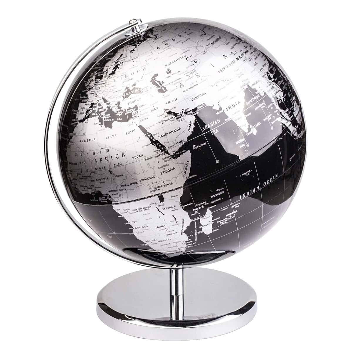 Exerz Globo de Mundo de 10" Negro - Arco y Base de Acero
