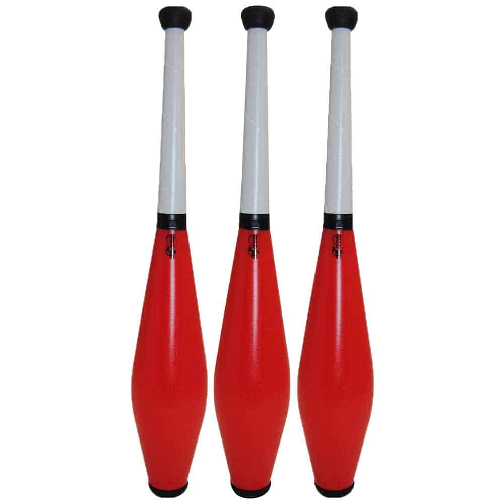 Set de 3 Clavas para Malabares Higgins Brothers Flow (Rojo)