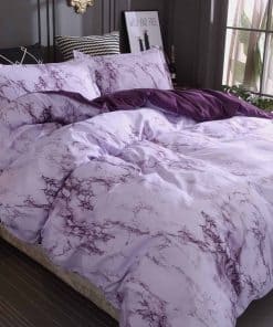 Juego de Funda de Edredón Feelyou King Marble Reversible de