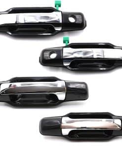 4 Piezas 1 Juego Manija de Puerta Cromada Exterior