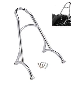 AQIMY Chrome Short Sissy Bar Pasajero Trasero Respaldo para
