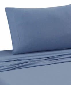 Juego de sábanas de punto de jersey -Azul Índigo