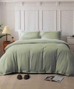 Juego de Funda de Edredón Tamaño Queen con Cierre de Botón