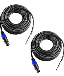 Yoico 2Pcs 100 pies Cable de altavoz profesional Speakon a