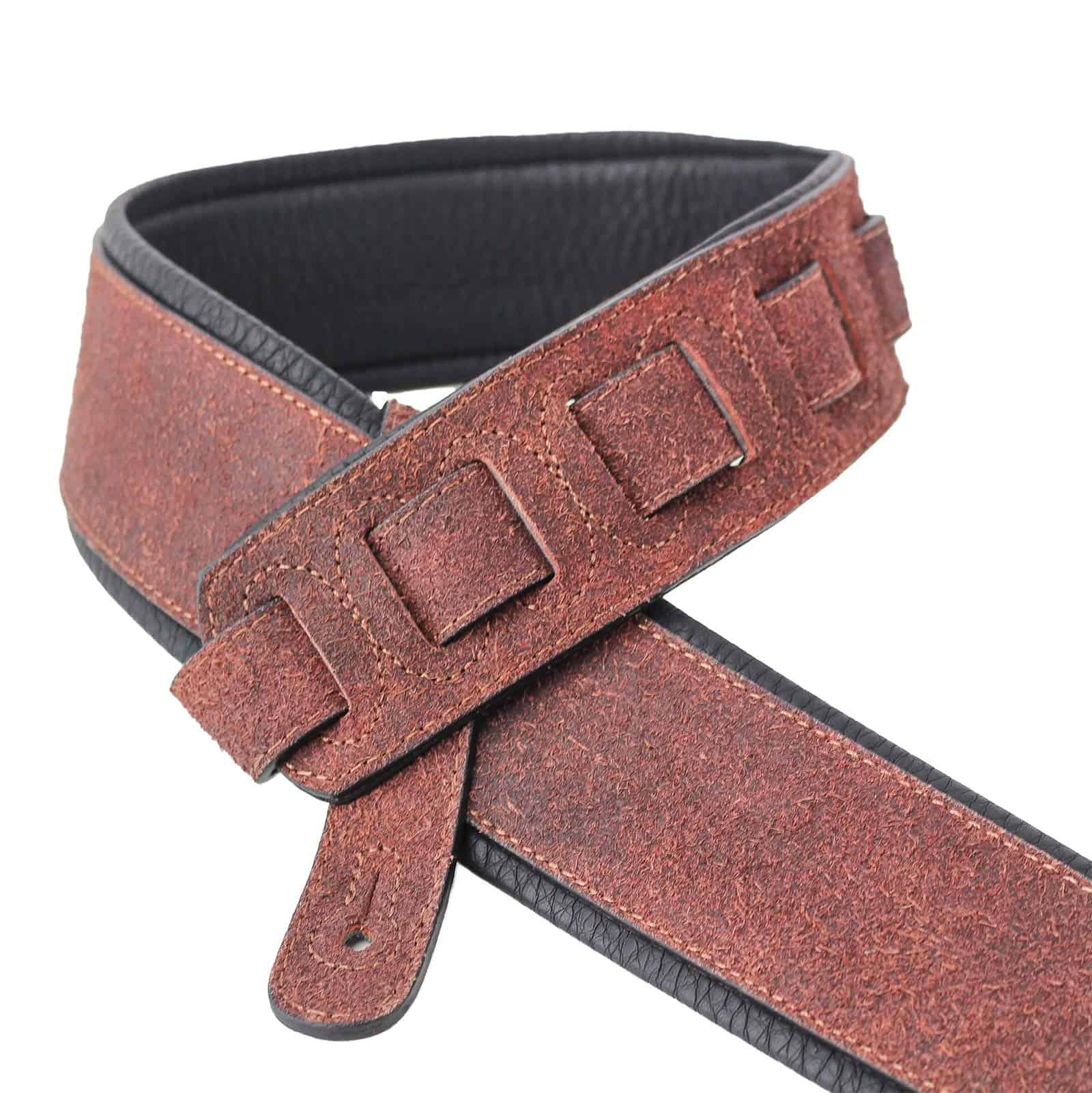 Correa de Guitarra Acolchada de Cuero Italiano Color Marrón - Imagen 4